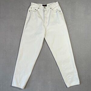 Route 66 Vintage 90s High Waisted Tapered Jeans Modern Size 8 White Heavy Denim